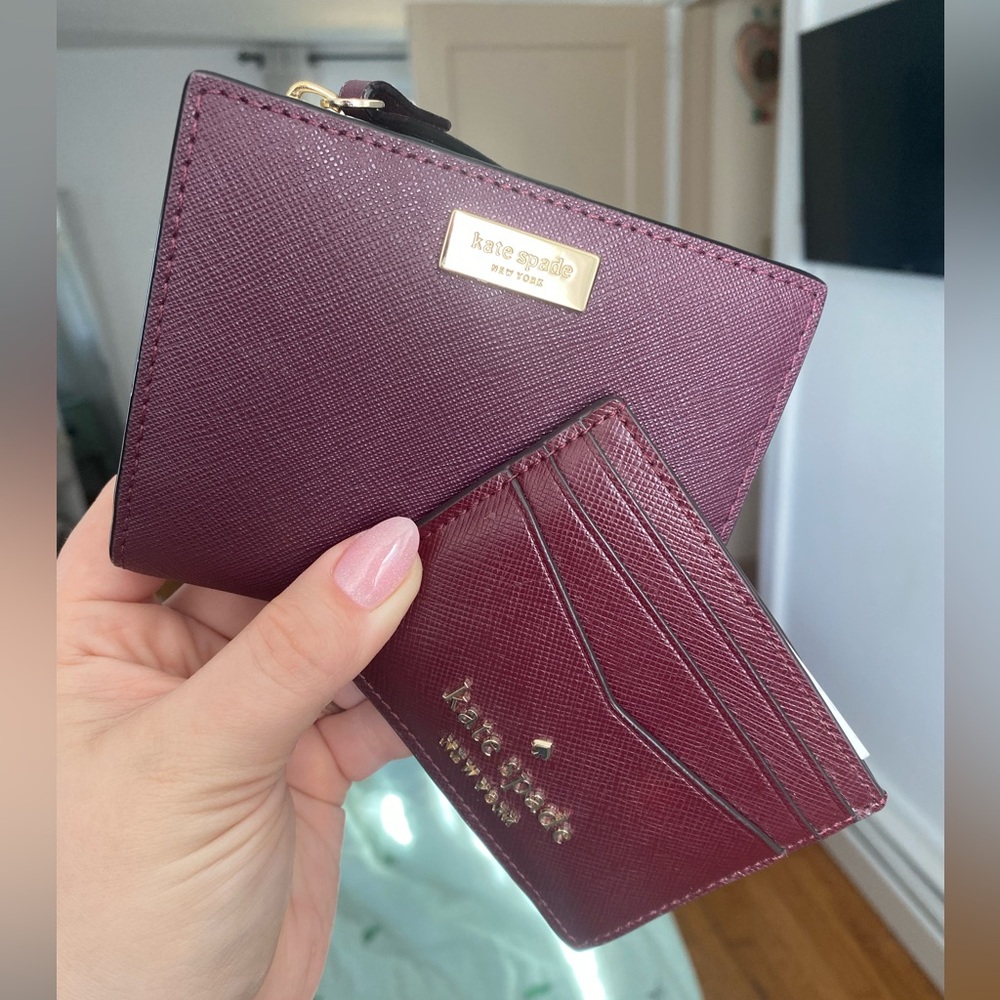 Kate Spade Plum Card Holder Duo